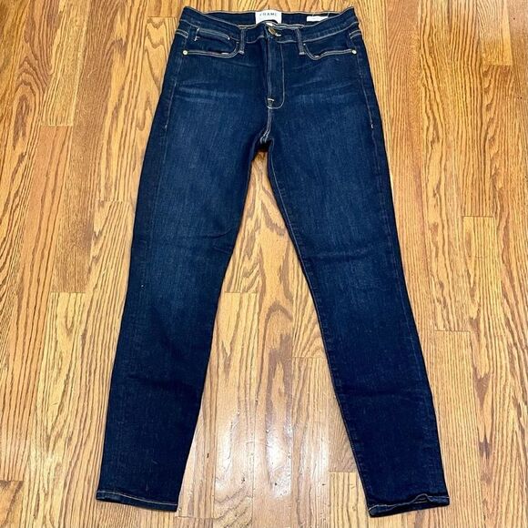 Frame Le High Skinny Jeans. Dark Wash. size 28 - Picture 9 of 9